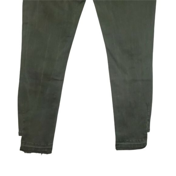 DEAR JOHN Womens Jeans SZ 27 Joyrich Comfort Skinny Raw Cutout Hem Green Midrise - Picture 6 of 11